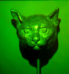 BRONZE CAT'S HEAD BY CAMILLA SHIVARG 2006