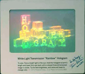 Polaroid Patent Rainbow Hologram 1975