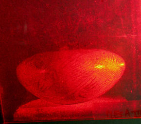 MSA INDIAN POT 1973
laser transmission hologram
8” x 10”
made at University of S.W. New Mexico, Silver City 