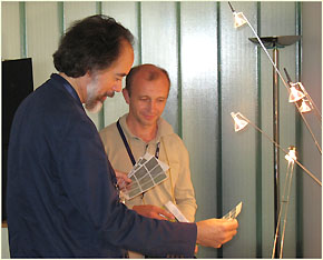 Jonathan Ross with Igor Tverdokhlib, Wales 2006.