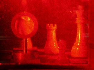 Close up of Science year book hologram