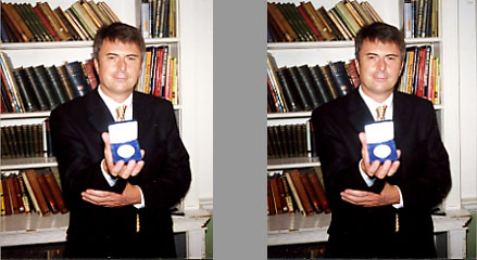 Rob Munday with his Royal Photographic Society Saxby Medal